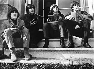Paul George Photo Mug Collection: THE BEATLES, 1965. Left to right: George Harrison, John lennon, Ringo Starr, and Paul McCartney
