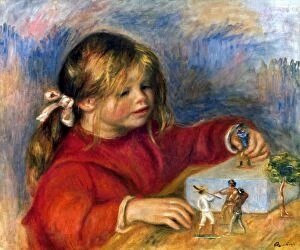 Impressionist paintings Canvas Print Collection: Claude Renoir, Playing. Oil on canvas by Pierre Auguste Renoir, n. d