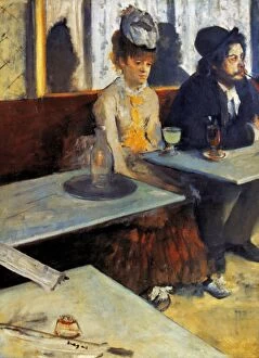 Fine Art Framed Print Collection: Edgar Degas: At the Cafe, or The Absinthe Drinker. Oil on canvas, 1873