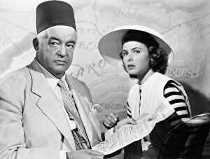 Actress Collection: FILM: CASABLANCA, 1942. Sidney Greenstreet and Ingrid Bergman in Casablanca directed by Michael
