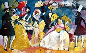 Abstract art Pillow Collection: Kandinsky: Crinoline, 1909