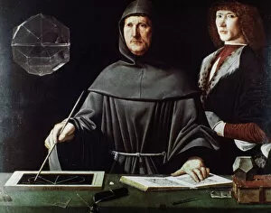 Paintings Fine Art Print Collection: LUCA PACIOLI (1445?-?1514). Italian mathematician and Franciscan friar. Painting