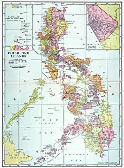 Maps Collection: MAP: PHILIPPINES, 1905. Map of the Philippine Islands printed in the United States in 1905