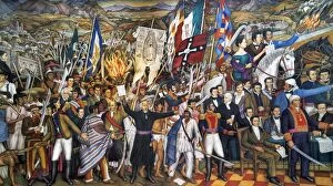 Modern art pieces Poster Print Collection: MEXICO: 1810 REVOLUTION. The Cry of Dolores, Miguel Hidalgos call to revolt, 16 September 1810