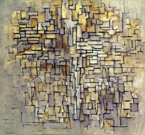 Modern art Collection: MONDRIAN: COMPOSITION, 1913. Composition VII. Oil on canvas by Piet Mondrian, 1913