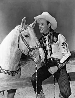 Famous Faces Collection: ROY ROGERS (1912-1998). Leonard Slye. American singing cowboy actor