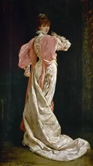 Sarah Collection: SARAH BERNHARDT (1844-1923). French actress. Oil on canvas, 1879, by Georges Clairin