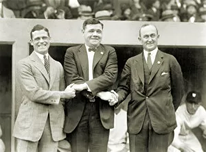 Herman Collection: SISLER, RUTH & COBB, 1924. American professional baseball players George Sisler