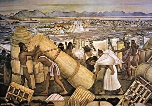 Market Place Collection: TENOCHTITLAN (MEXICO CITY). Great Tenochtitlan / The Market: detail from Diego Riveras mural of