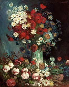 Fine Art Collection: VAN GOGH: STILL LIFE, 1886. Vincent Van Gogh: Still Life with poppies, cornflowers