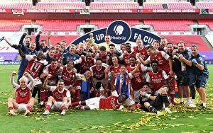 Related Images Jigsaw Puzzle Collection: Arsenal Wins FA Cup Against Chelsea in Empty Wembley Stadium (2020)