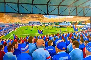 Stadia of England Canvas Print Collection: Belle Vue Stadium Fine Art - Wakefield Trinity Rugby League Club