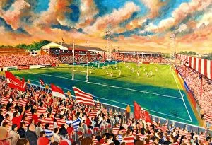 Rlfc Collection: Central Park Stadium Fine Art - Wigan Warriors Rugby League Club