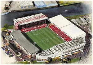 Forest and woodland scenes Metal Print Collection: City Ground Art - Nottingham Forest
