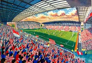 Rugby League Collection: DW Stadium Fine Art - Wigan Warriors Rugby League Club