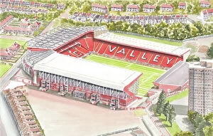 Stadia of England Canvas Print Collection: Football Stadium - Charlton Athletic FC - The Valley