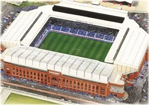 Glasgow Photographic Print Collection: Ibrox Stadium Art - Rangers