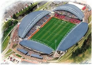 Rugby Jigsaw Puzzle Collection: John Smiths Stadium Art - Huddersfield Town