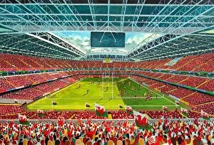 Related Images Metal Print Collection: Millenium Stadium Fine Art - Wales Rugby Union