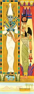 Isis Collection: Ancient Egyptian gods, Isis (r), magical healer and role model to women, and Osiris