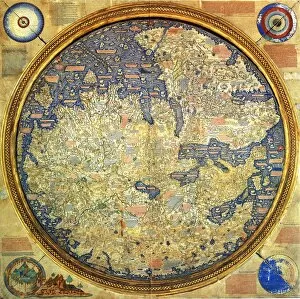 Greatest Collection: Fra Mauro map (1460). The Fra Mauro Map orientation (South at the top). is considered