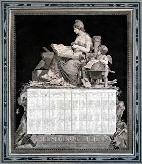 Republican Collection: French Republican Calendar for 1794 (Year III). Napoleon abolished this calendar