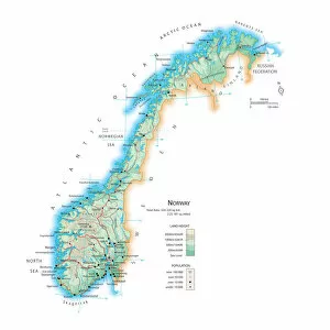 Country Collection: Map of Norway