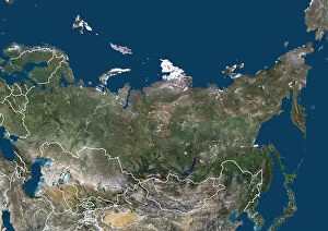 Northern Asia Collection: Russia and Northern Asia with borders