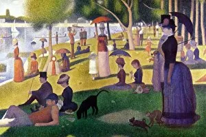 Georges Seurat Metal Print Collection: Sunday Afternoon on la Grande Jatte 1884. Oil on canvas. by Georges Seurat