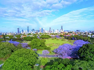 Vicki Smith Australian Landscape Photography Jigsaw Puzzle Collection: Aerial View overlooking Brisbane City Australia