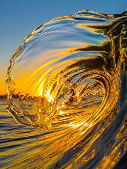 Related Images Cushion Collection: Golden Mooloolaba Sunset Wave