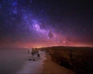 Victoria Australia Collection: Milky Way over the Twelve Apostles Rock Formation
