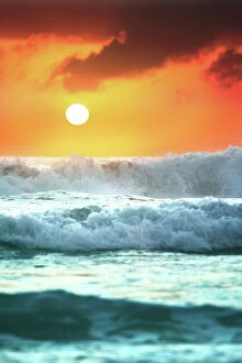 Landscape paintings Collection: Ocean sunrise