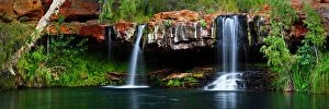 Nature-inspired paintings Canvas Print Collection: Pilbara Waterfall