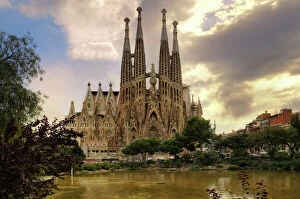 Australia Poster Print Collection: Sagrada Familia (Basilica and Expiatory Church of the Holy Family) By Antoni Gaudi, Barcelona, Spain