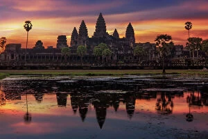 Australian Architecture Jigsaw Puzzle Collection: Sunrise with Angkor Wat, Siem Reap, Cambodia