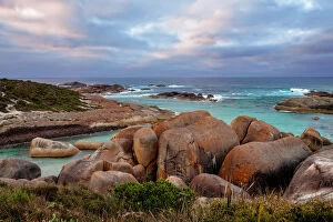 Artie Ng Canvas Print Collection: Sunrise with Elephant Rocks at Greens Pool, William Bay National Park, Denmark, Western Australia