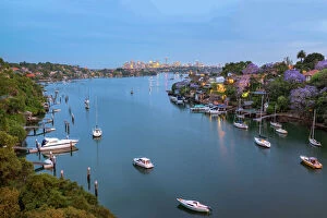 Harbours Metal Print Collection: View over Sydney on Parramatta River