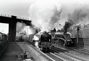 Stations Canvas Print Collection: Aberdonian, steam locomotive, Kings Cross Station, London, 1958