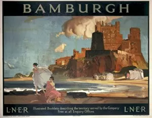 Monuments and landmarks Photographic Print Collection: Bamburgh, LNER poster, 1925