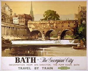 Railway Posters Fine Art Print Collection: Bath - The Georgian City, BR poster, 1950