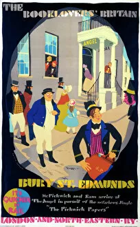 Charles Dickens Framed Print Collection: The Booklovers Britain - Bury St Edmunds, LNER poster, 1933