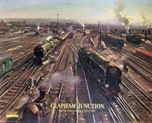 Digital paintings Jigsaw Puzzle Collection: Clapham Junction, BR (SR) poster, 1962