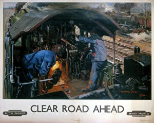 Portraits Poster Print Collection: Clear Road Ahead, BR poster, 1950s