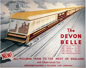 Stations Canvas Print Collection: The Devon Belle, SR poster, 1947