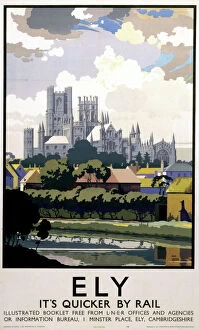 Mammals Canvas Print Collection: Ely - Its Quicker by Rail, LNER poster, 1940