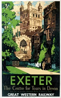 Western Mouse Cushion Collection: Exeter, GWR poster, 1923-1947