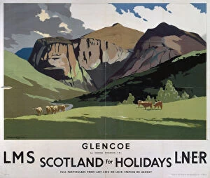 Railway Posters Collection: Glencoe, LMS / LNER poster, 1923-1947