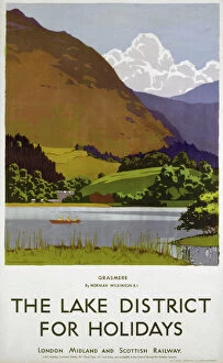 Lake District Metal Print Collection: The Lake District for Holidays, LMSR poster, 1930s