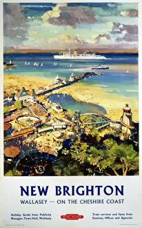 Railway Posters Fine Art Print Collection: New Brighton, BR (LMR) poster, c 1950s